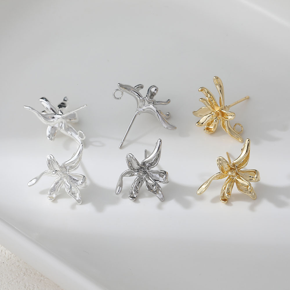 Flower Supplies - 4 Uds. De pendientes delicados con