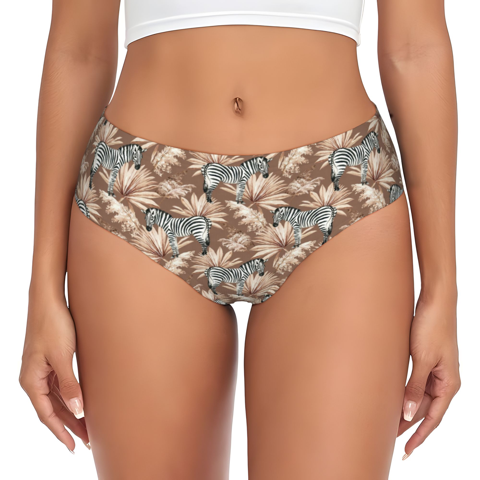 Palm Leaf Dried - Braguitas de mujer con estampado de