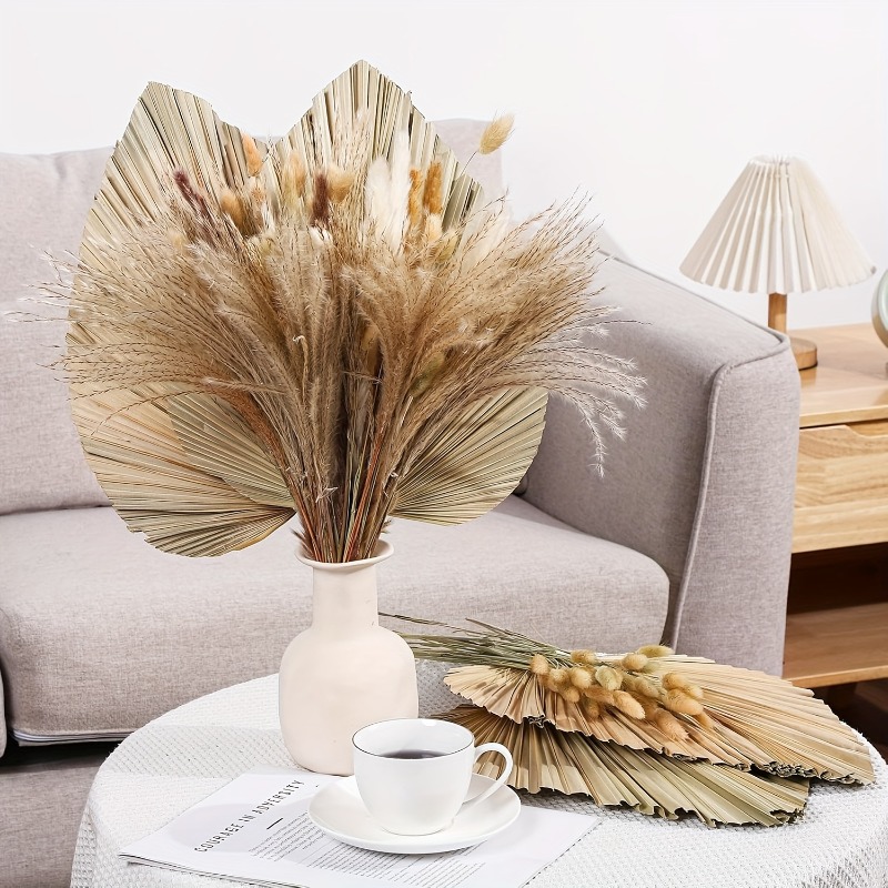 105 Piezas de Hierba de Pampas - Palm Leaf Dried reseña y precio